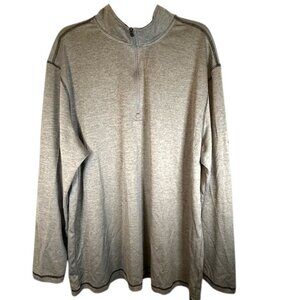 Adidas Golf Gray Space Dyed Quarter Zip Climawarm- Mens Size 2XLT